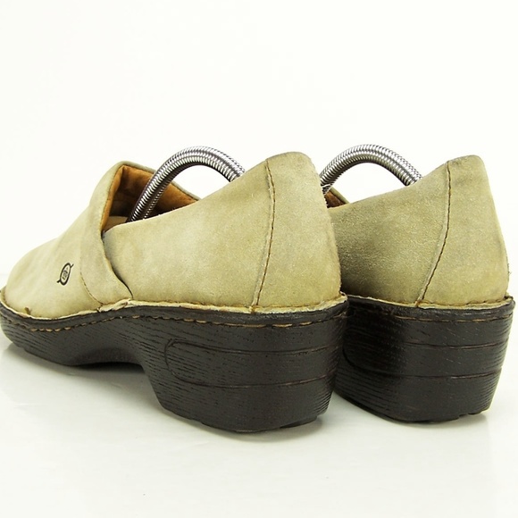 Born Womens Mules Clog Tan Brown Suede Slip Shoe - Picture 5 of 8